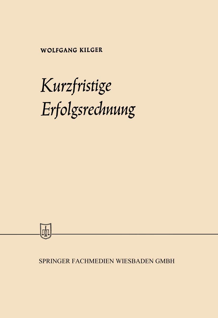 Vorderes Coverbild Kurzfristige Erfolgsrechnung