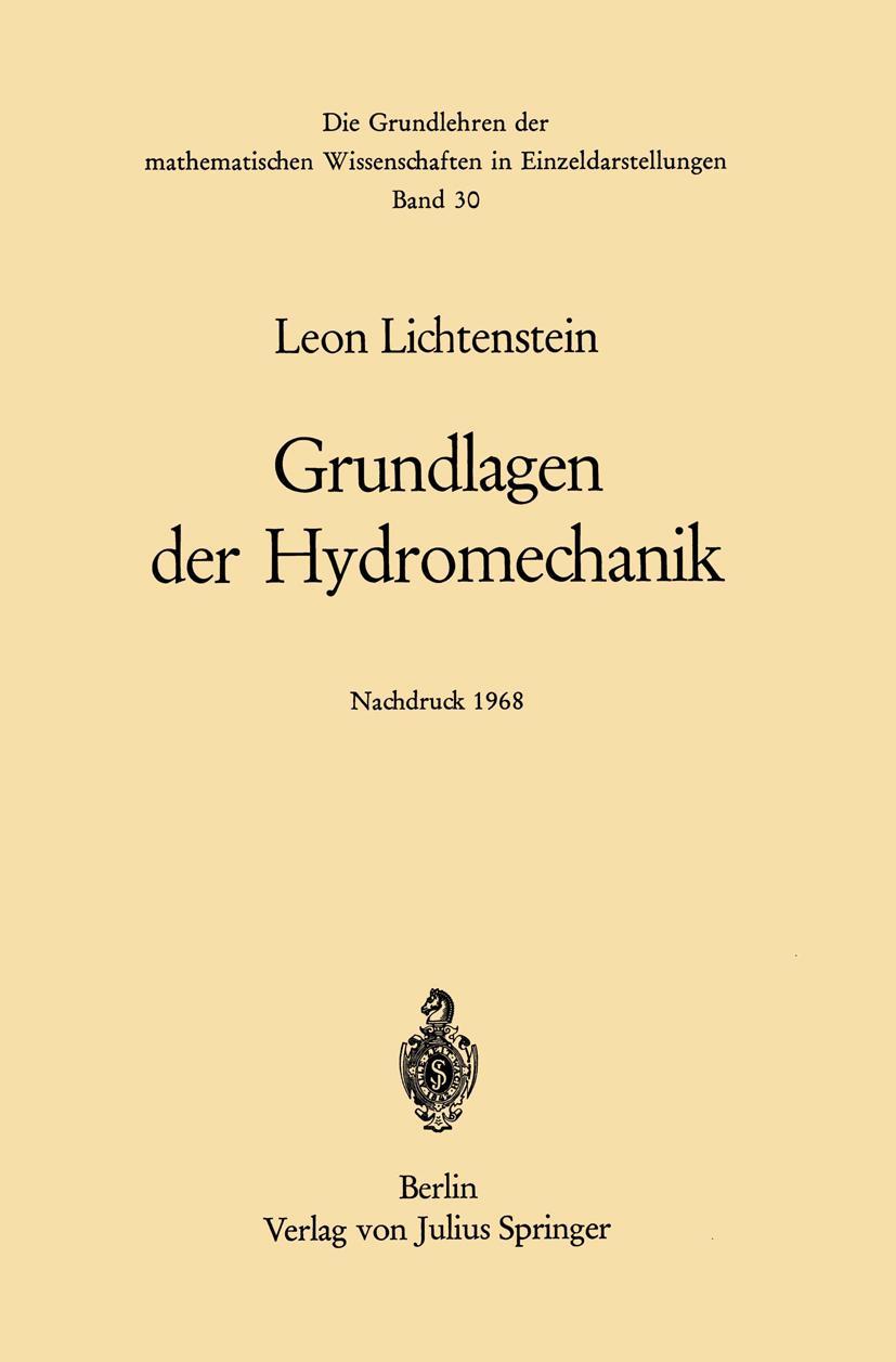 Vorderes Coverbild Grundlagen der Hydromechanik
