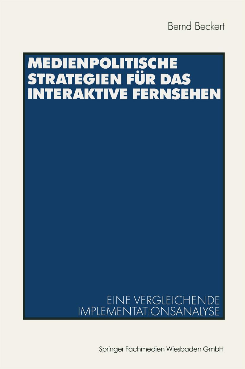 Vorderes Coverbild Medienpolitische Strategien für das interaktive Fernsehen