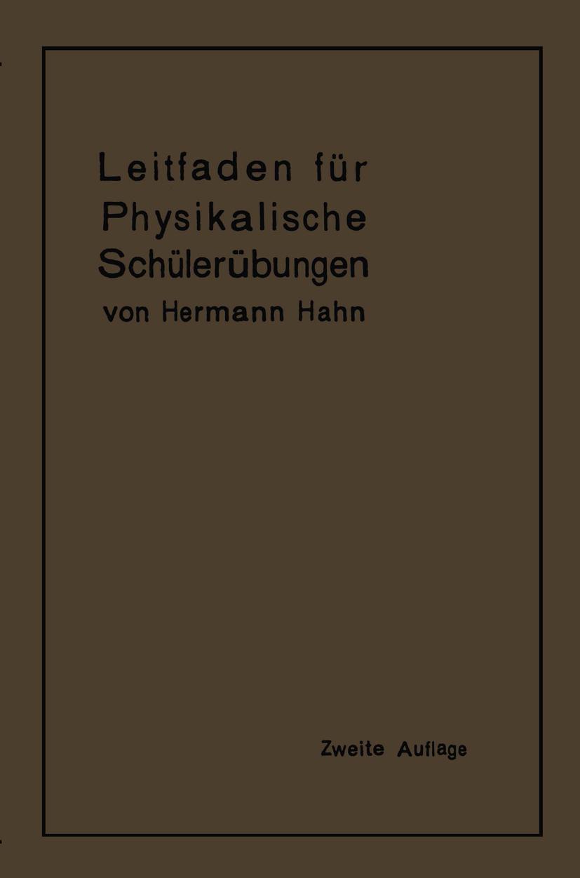 Vorderes Coverbild Leitfaden für physikalische Schülerübungen
