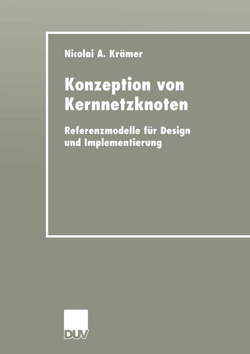 Vorderes Coverbild Konzeption von Kernnetzknoten