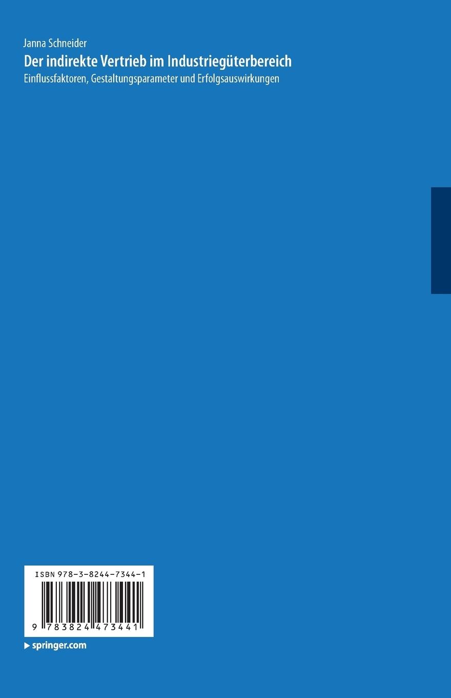 Rückseitencover Der indirekte Vertrieb im Industriegüterbereich