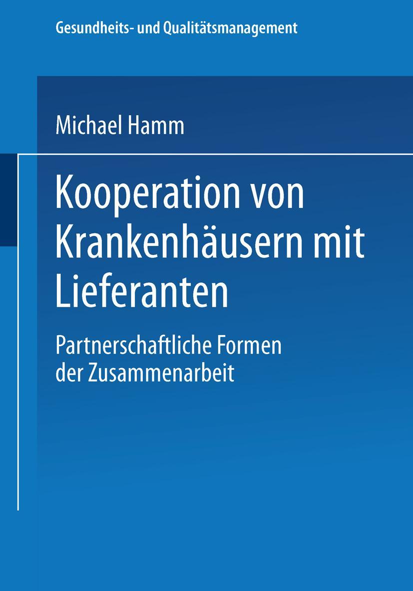 Vorderes Coverbild Kooperation von Krankenhäusern mit Lieferanten