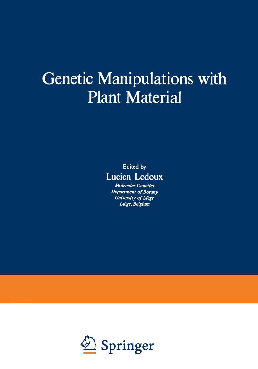 Vorderes Coverbild Genetic Manipulations with Plant Material