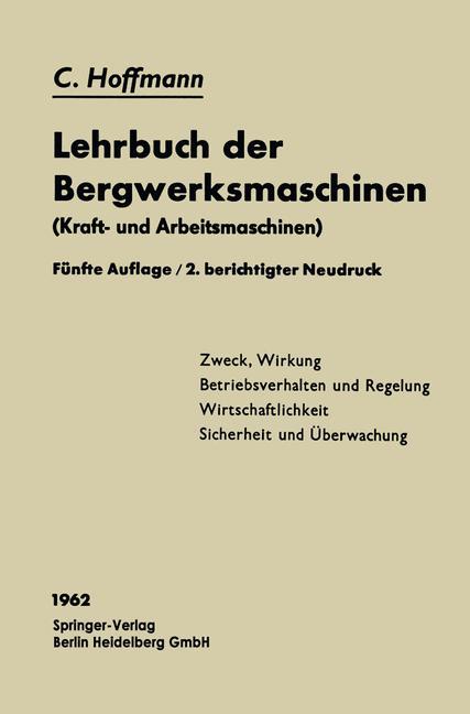 Vorderes Coverbild Lehrbuch der Bergwerksmaschinen
