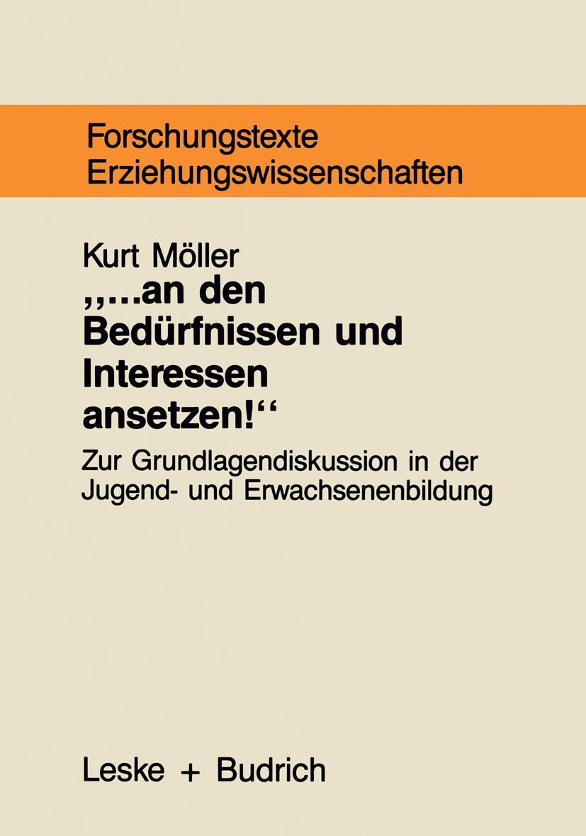 Vorderes Coverbild ... an den Bedürfnissen und Interessen ansetzen