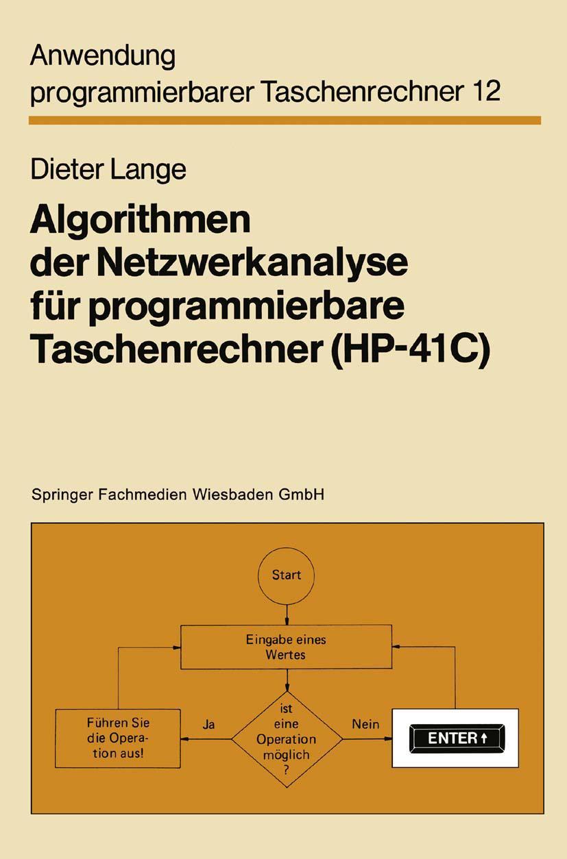 Vorderes Coverbild Algorithmen der Netzwerkanalyse für programmierbare Taschenrechner (HP-41C)