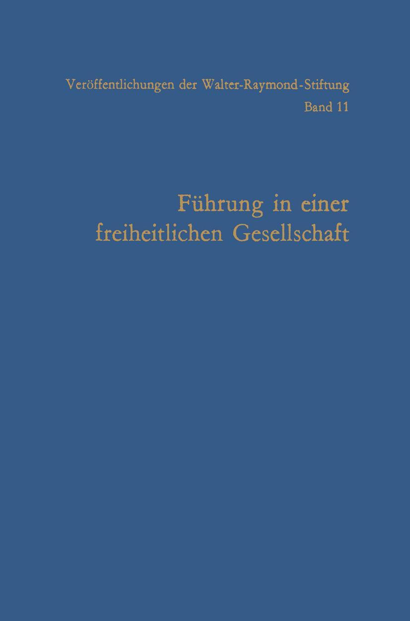Vorderes Coverbild Führung in einer freiheitlichen Gesellschaft