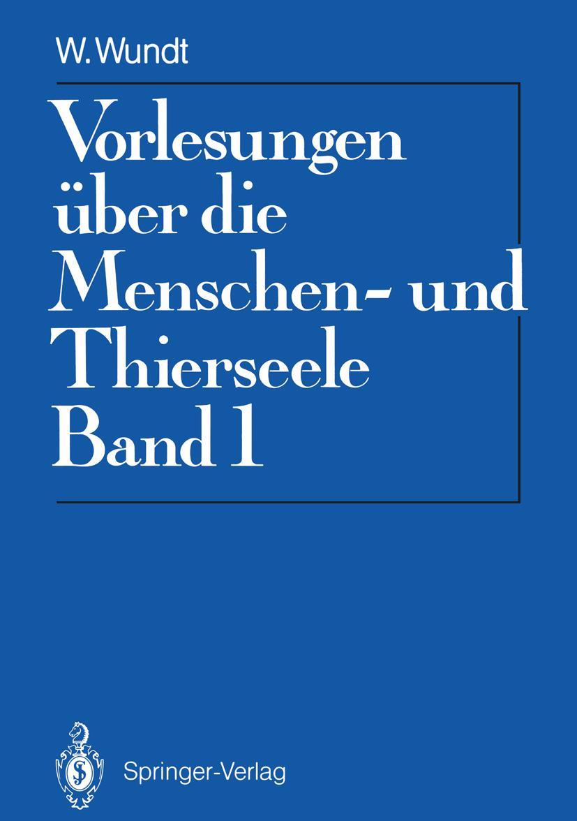 Vorderes Coverbild Vorlesungen über die Menschen-und Thierseele