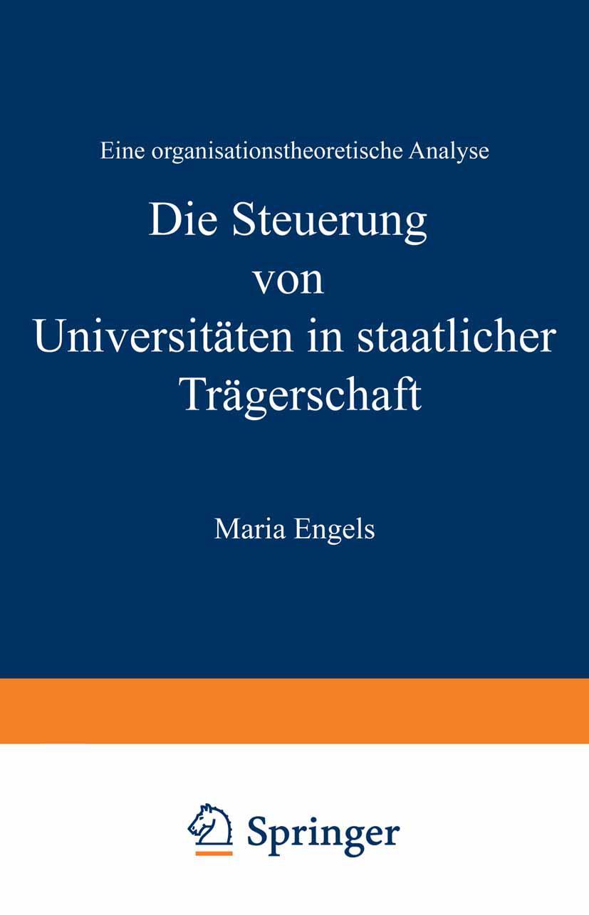 Vorderes Coverbild Die Steuerung von Universitäten in staatlicher Trägerschaft