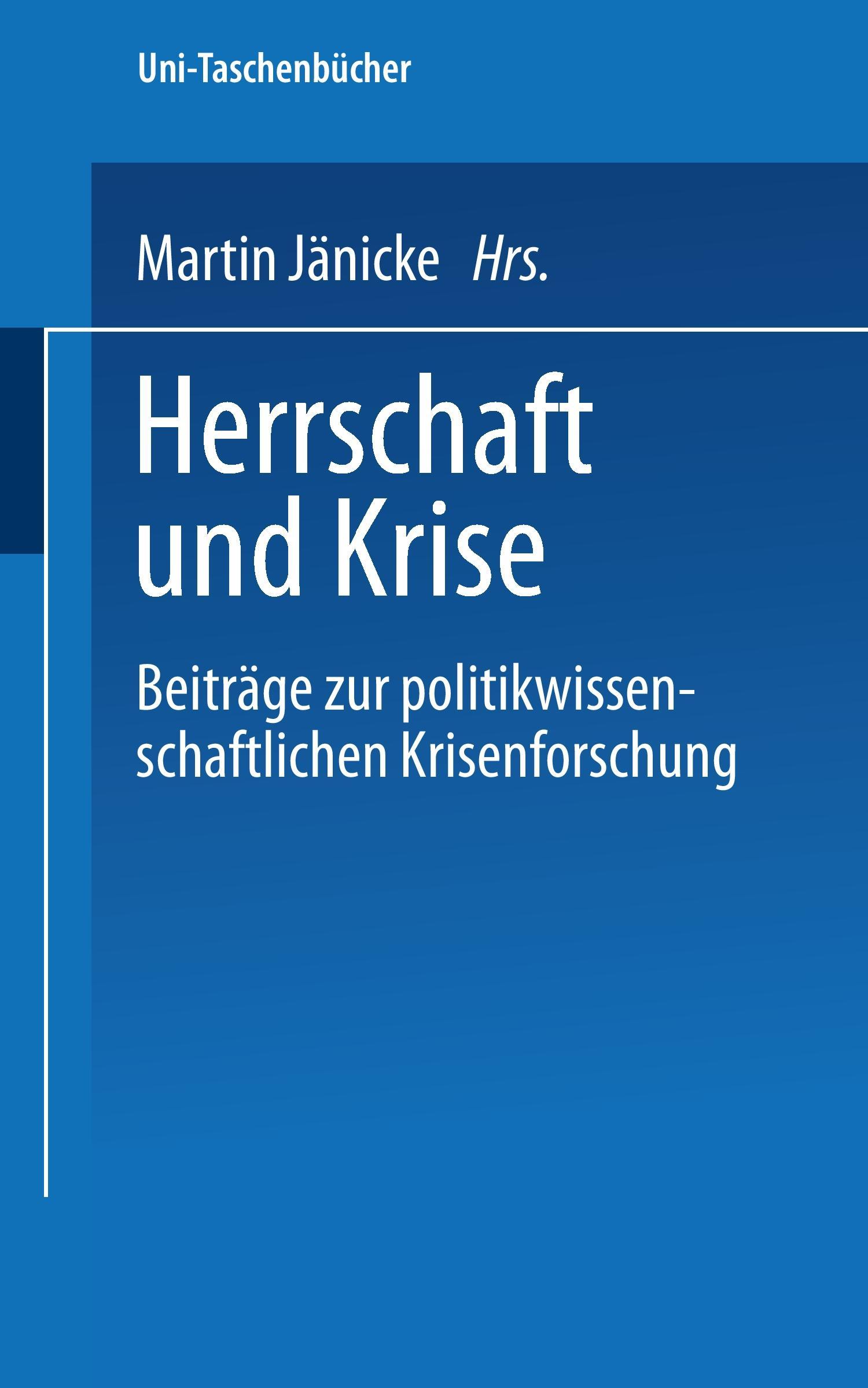 Vorderes Coverbild Herrschaft und Krise