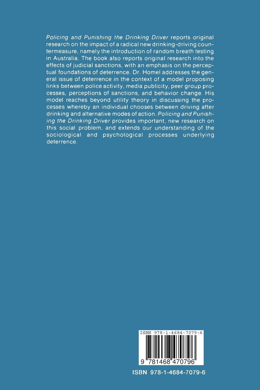 Rückseitencover Policing and Punishing the Drinking Driver