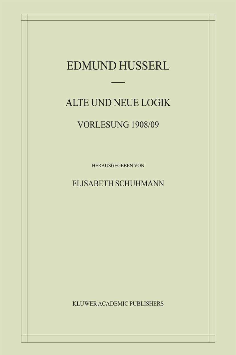 Vorderes Coverbild Alte und Neue Logik