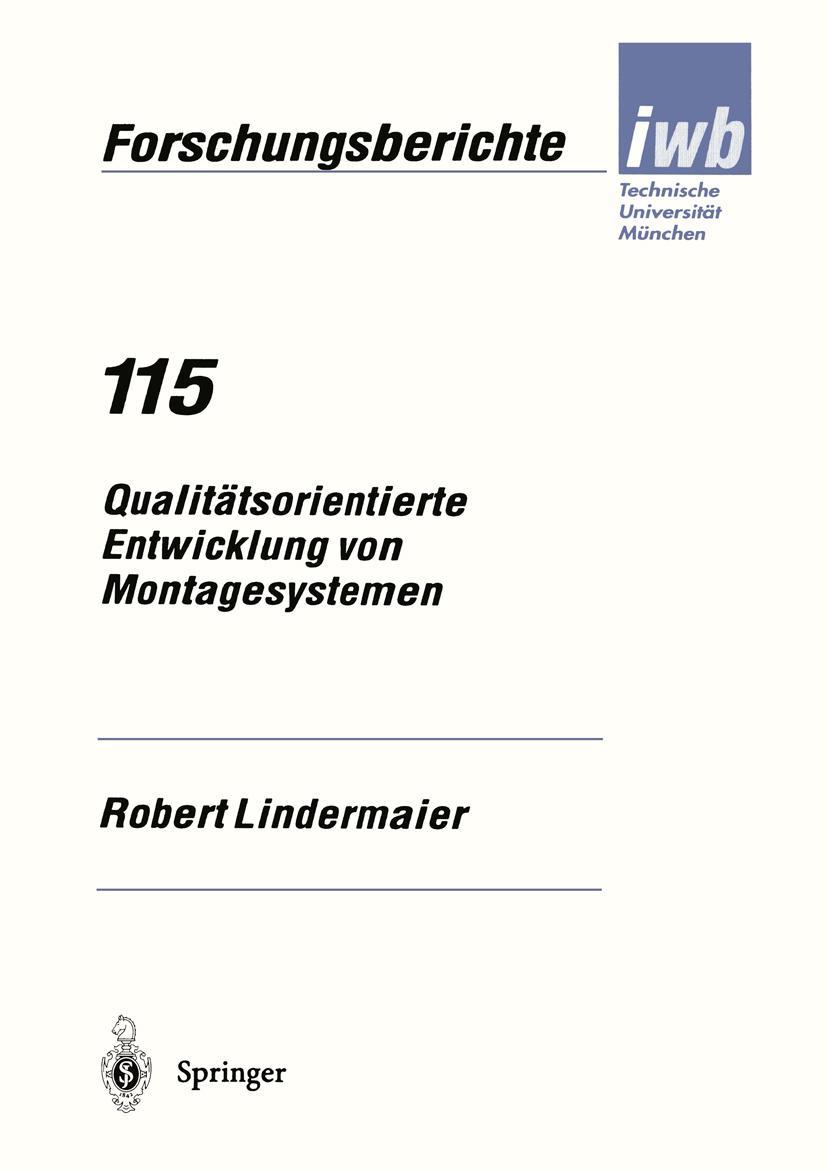 Vorderes Coverbild Qualitätsorientierte Entwicklung von Montagesystemen