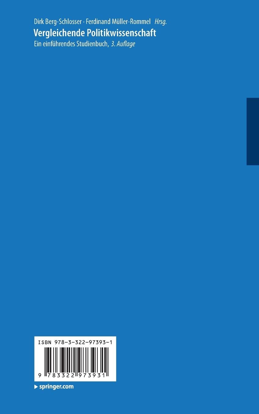 Rückseitencover Vergleichende Politikwissenschaft