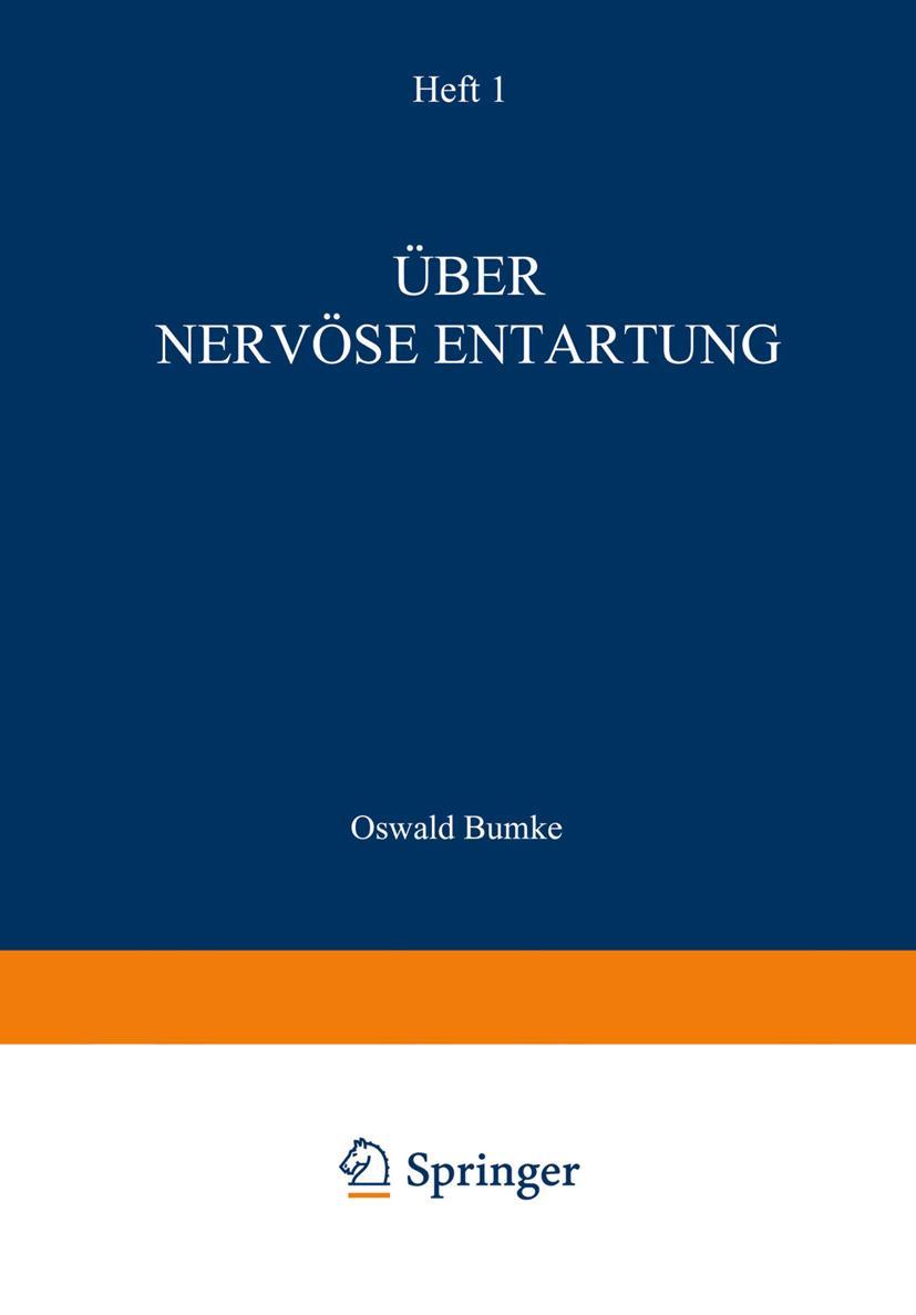 Vorderes Coverbild Über Nervöse Entartung