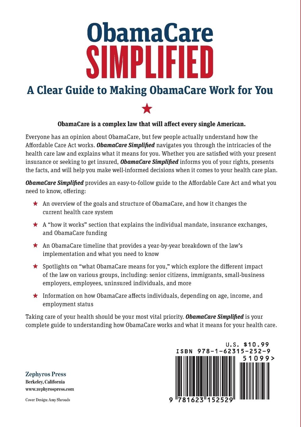 Rückseitencover Obamacare Simplified