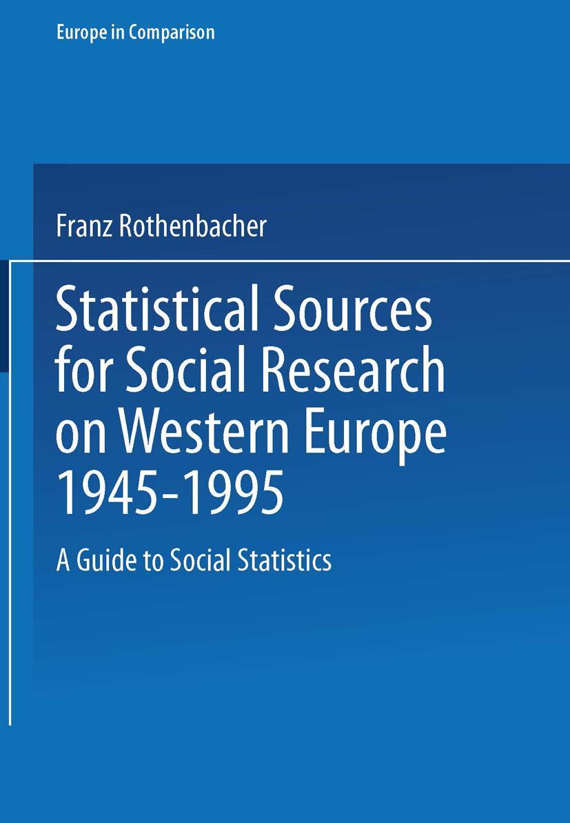 Vorderes Coverbild Statistical Sources for Social Research on Western Europe 1945-1995