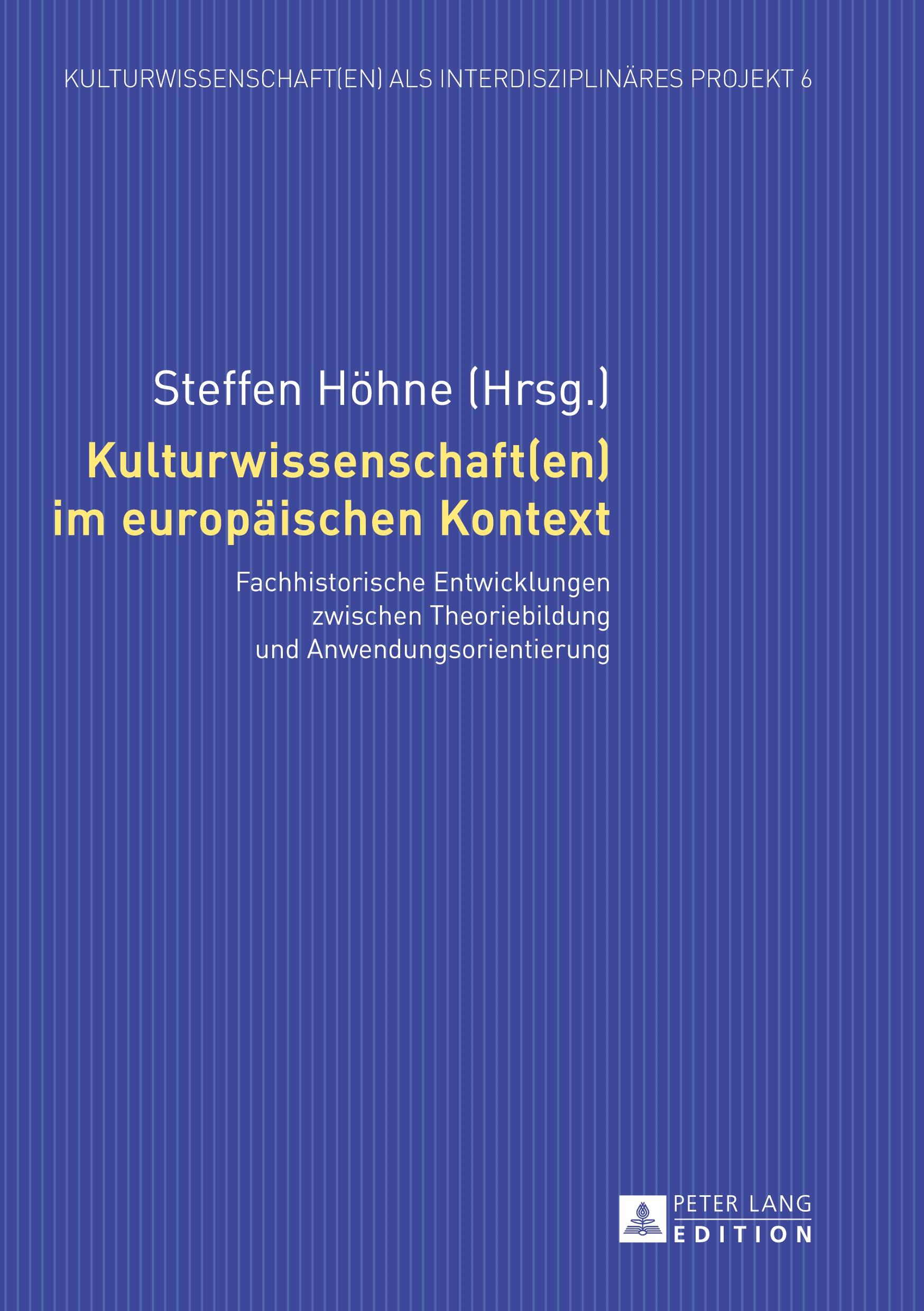 Vorderes Coverbild Kulturwissenschaft(en) im europäischen Kontext