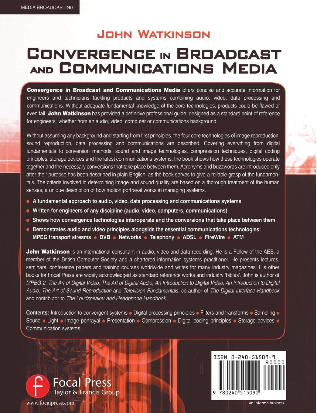 Rückseitencover Convergence in Broadcast and Communications Media