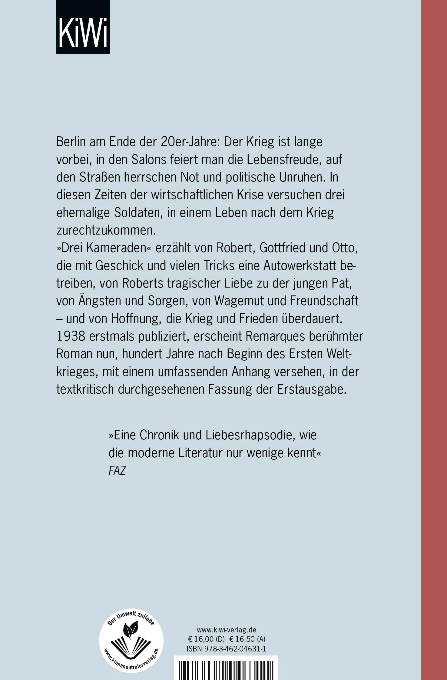 Rückseitencover Drei Kameraden