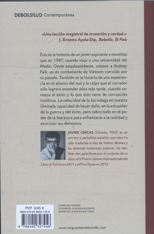 Rückseitencover La velocidad de la luz