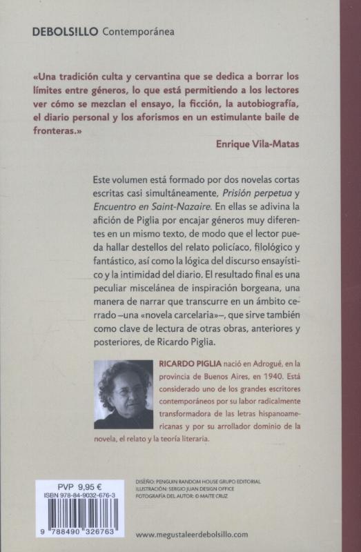 Rückseitencover Prisión perpetua