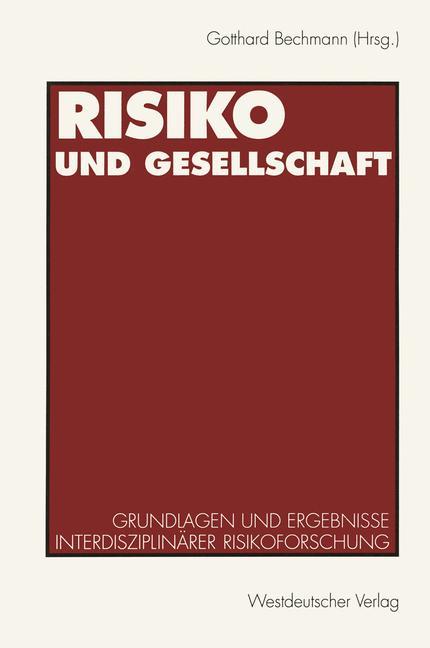 Vorderes Coverbild Risiko und Gesellschaft