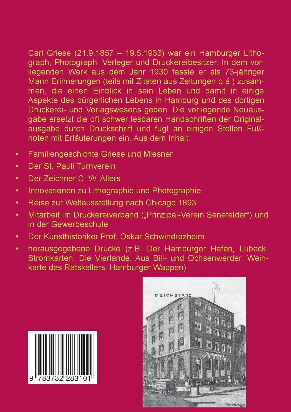 Rückseitencover Erinnerungen