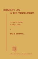 Vorderes Coverbild Community Law in the French Courts