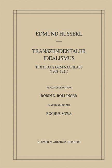 Vorderes Coverbild Transzendentaler Idealismus