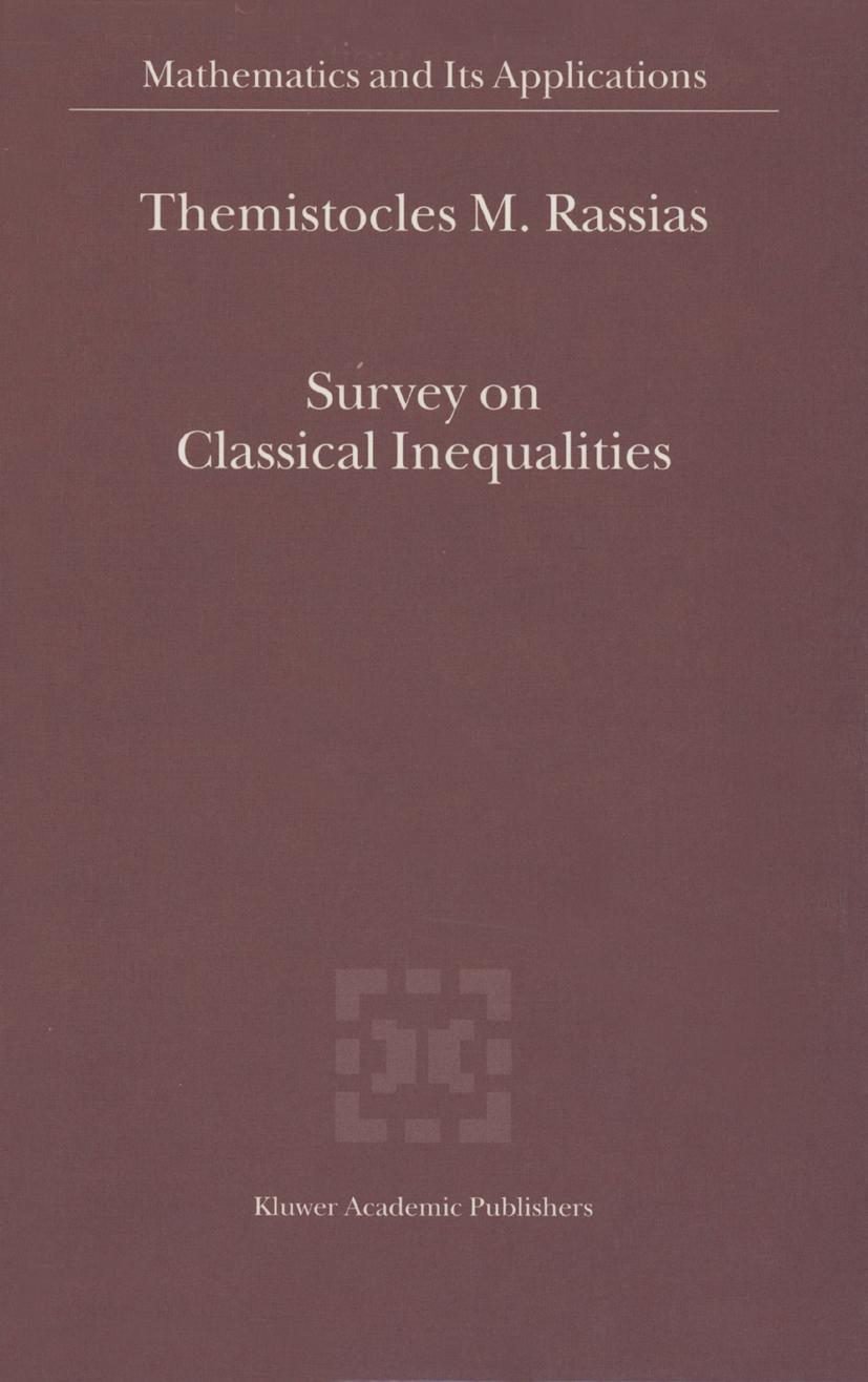Vorderes Coverbild Survey on Classical Inequalities