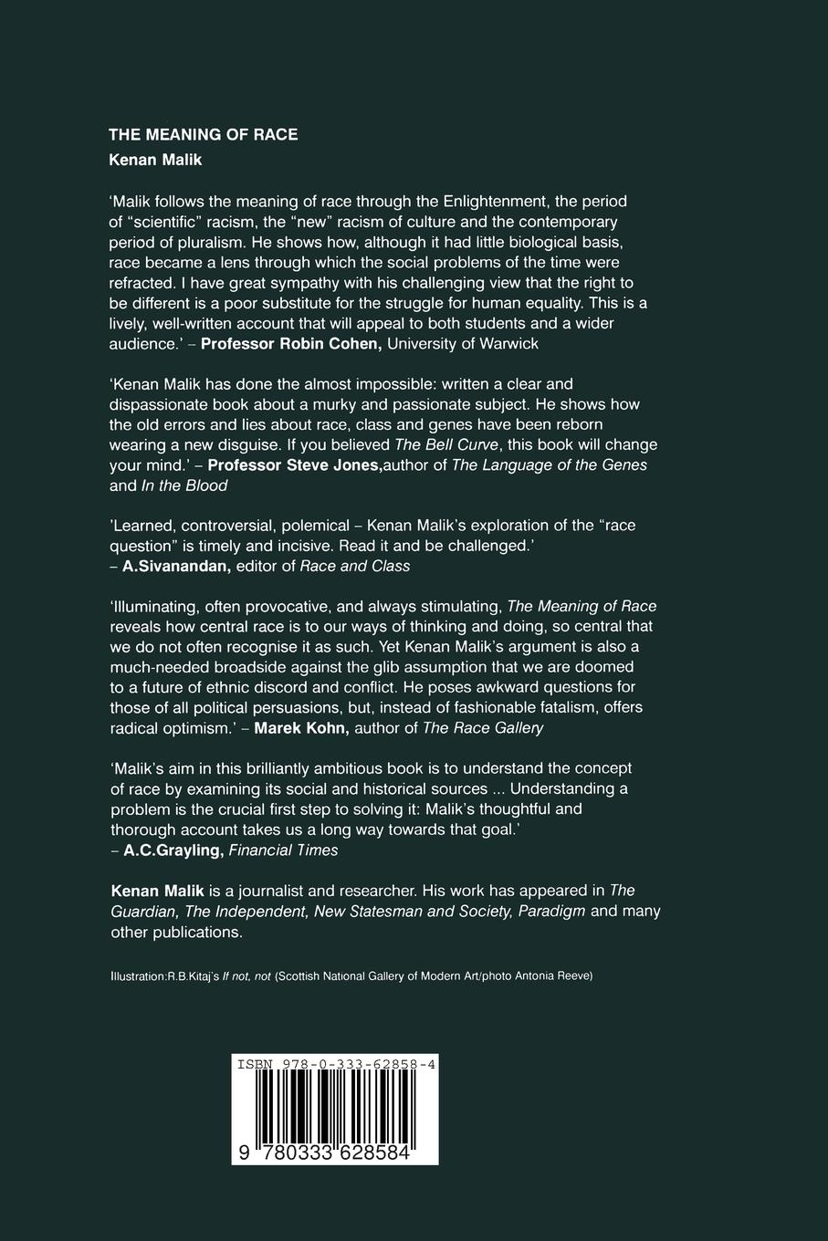 Rückseitencover The Meaning of Race