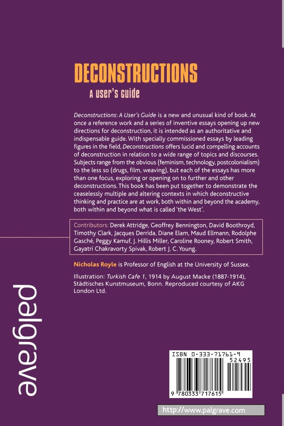 Rückseitencover Deconstructions