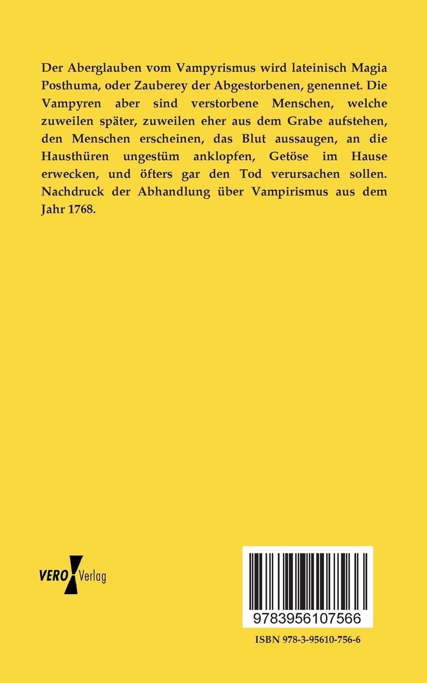 Rückseitencover Vampyrismus
