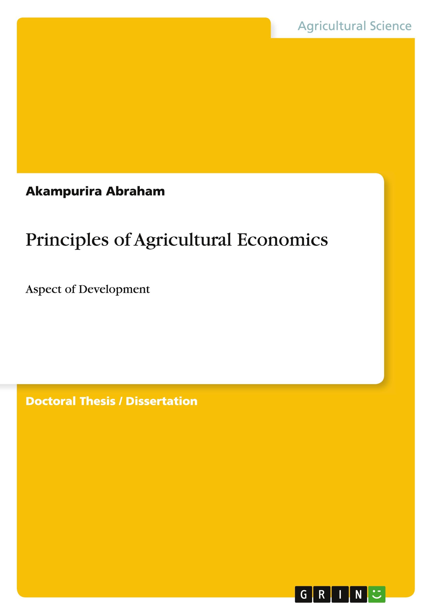 Vorderes Coverbild Principles of Agricultural Economics