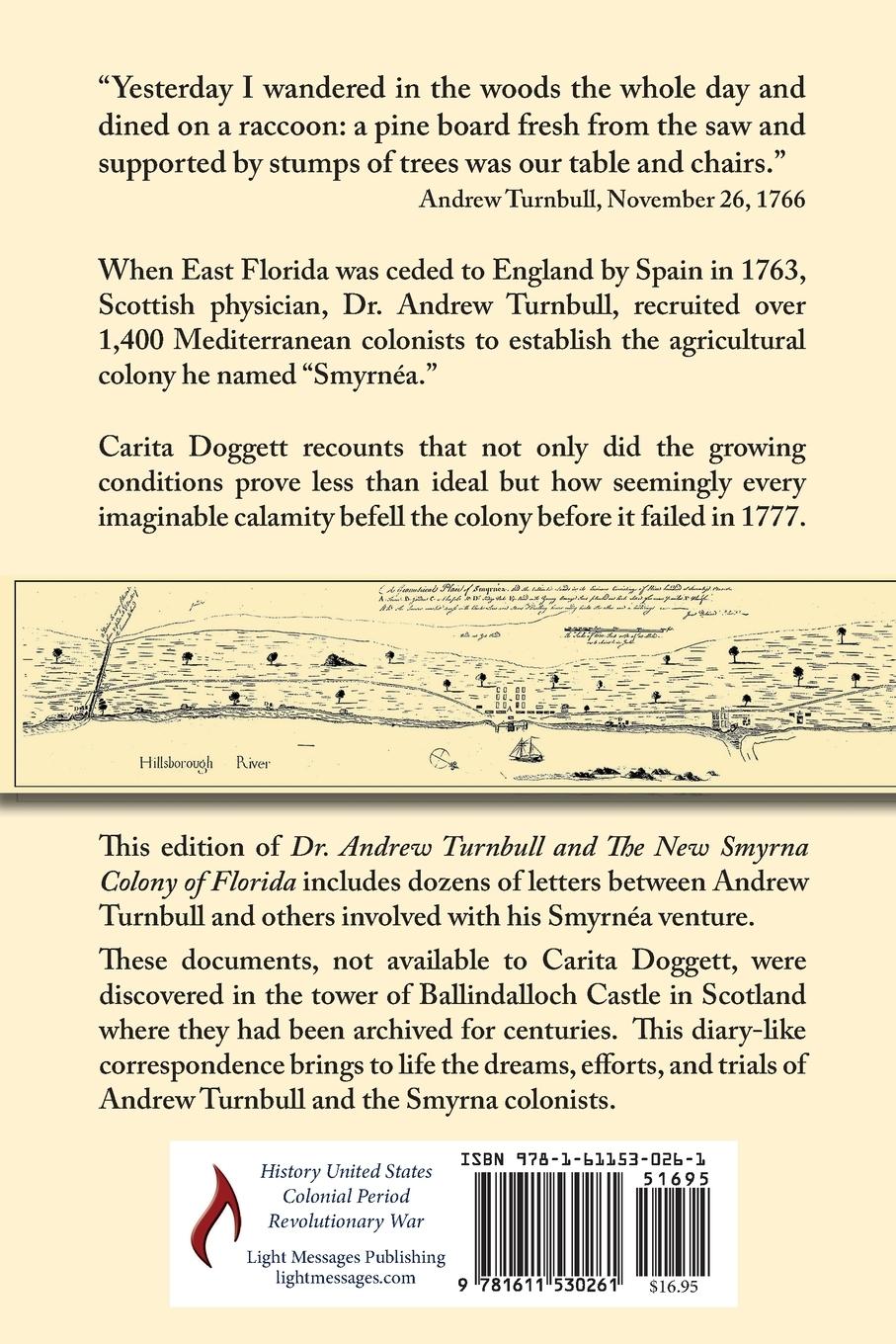 Rückseitencover Dr. Andrew Turnbull and the New Smyrna Colony of Florida