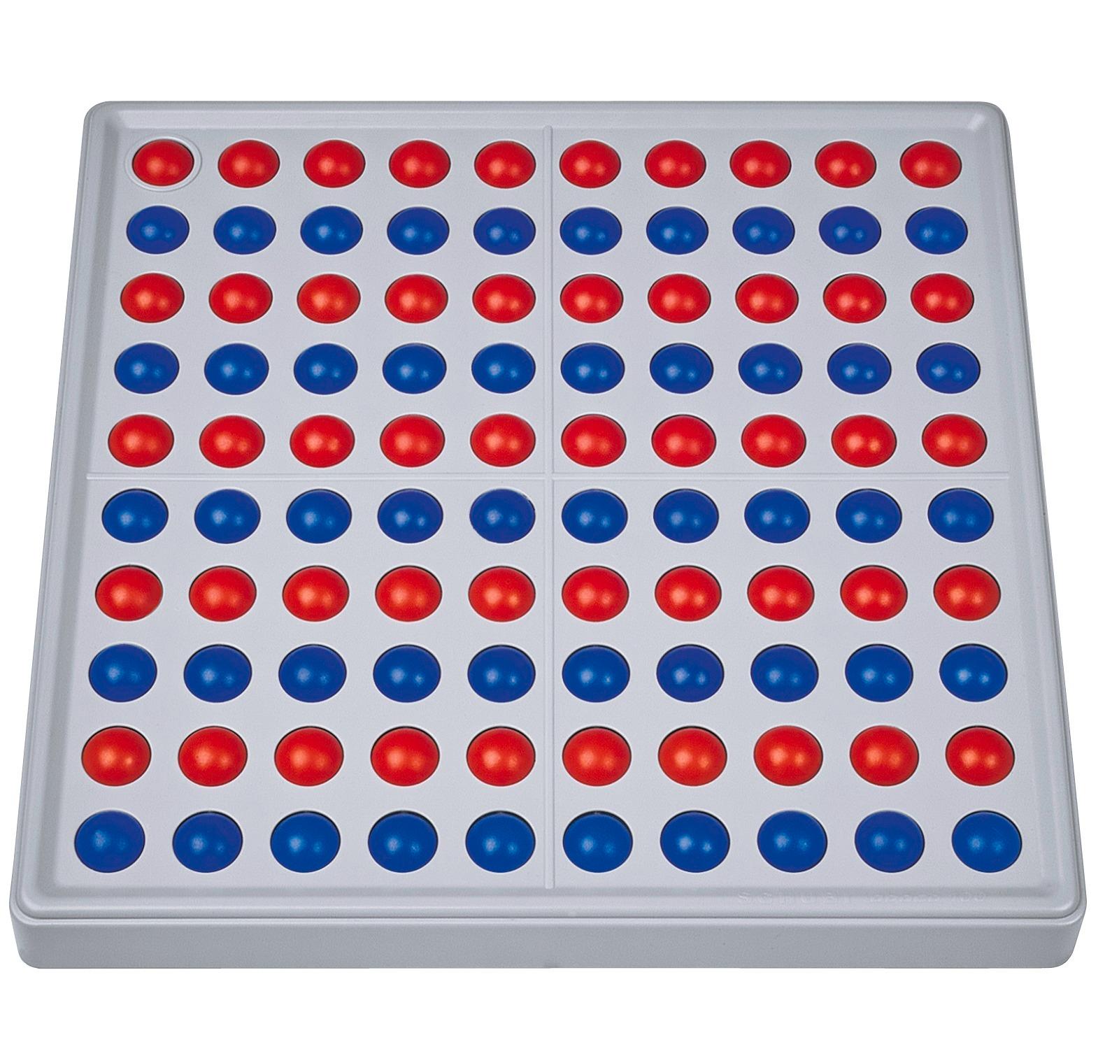 Vorderes Coverbild SCHUBI Abaco 100. Modell A 10/10 Kugeln (rot/blau)