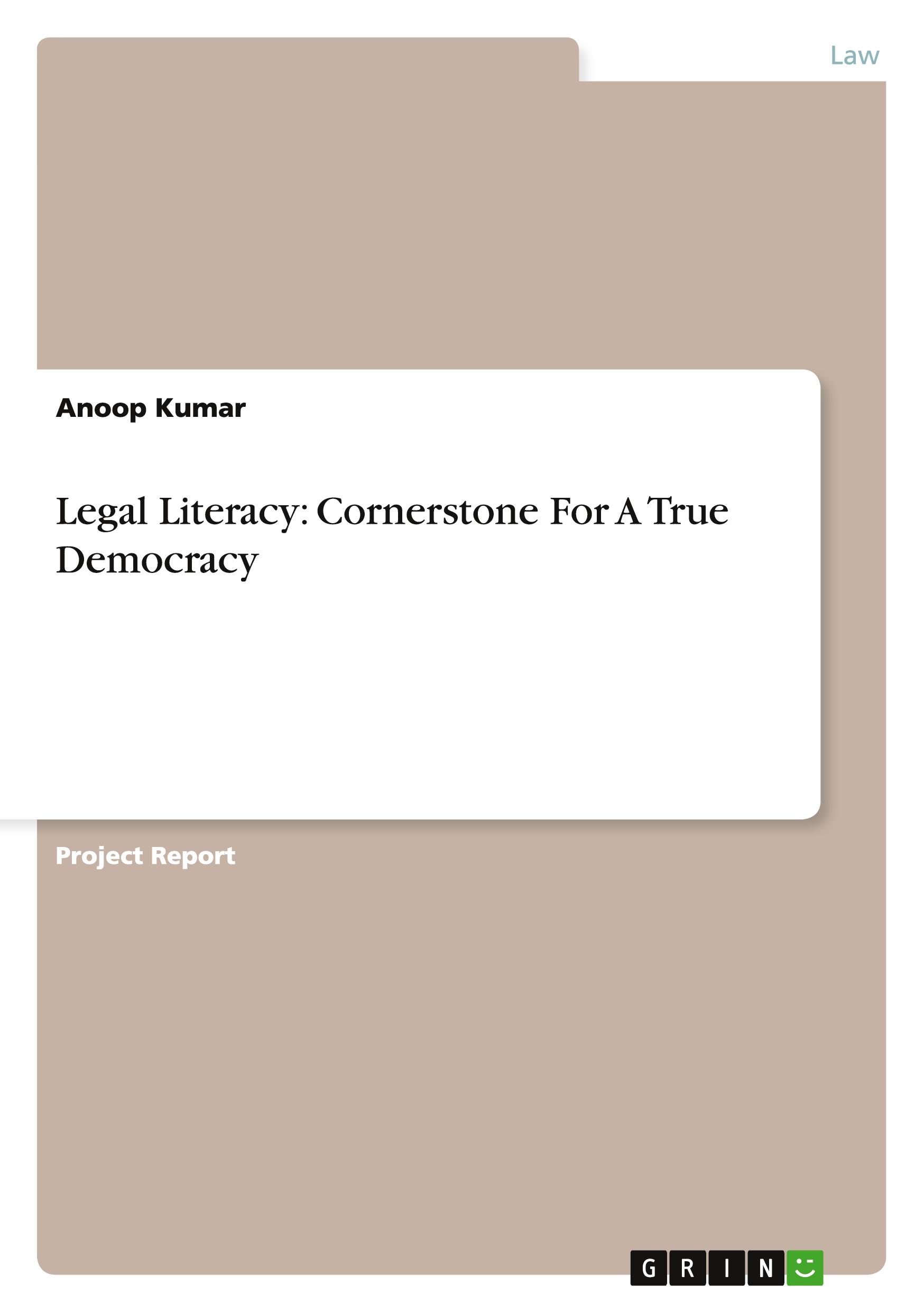 Vorderes Coverbild Legal Literacy: Cornerstone For A True Democracy