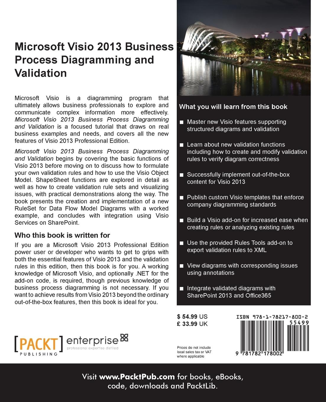 Rückseitencover Microsoft VISIO 2013 Business Process Diagramming and Validation