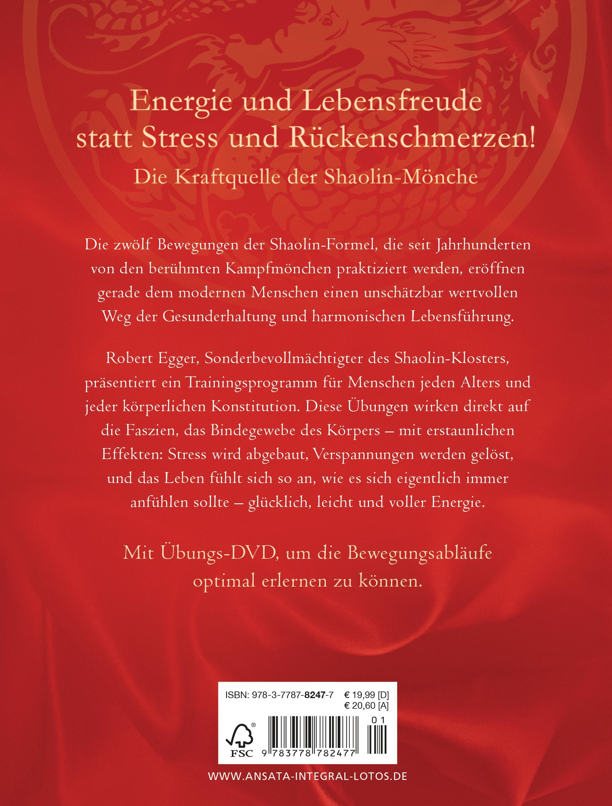 Rückseitencover Die Shaolin-Formel (inkl. DVD)