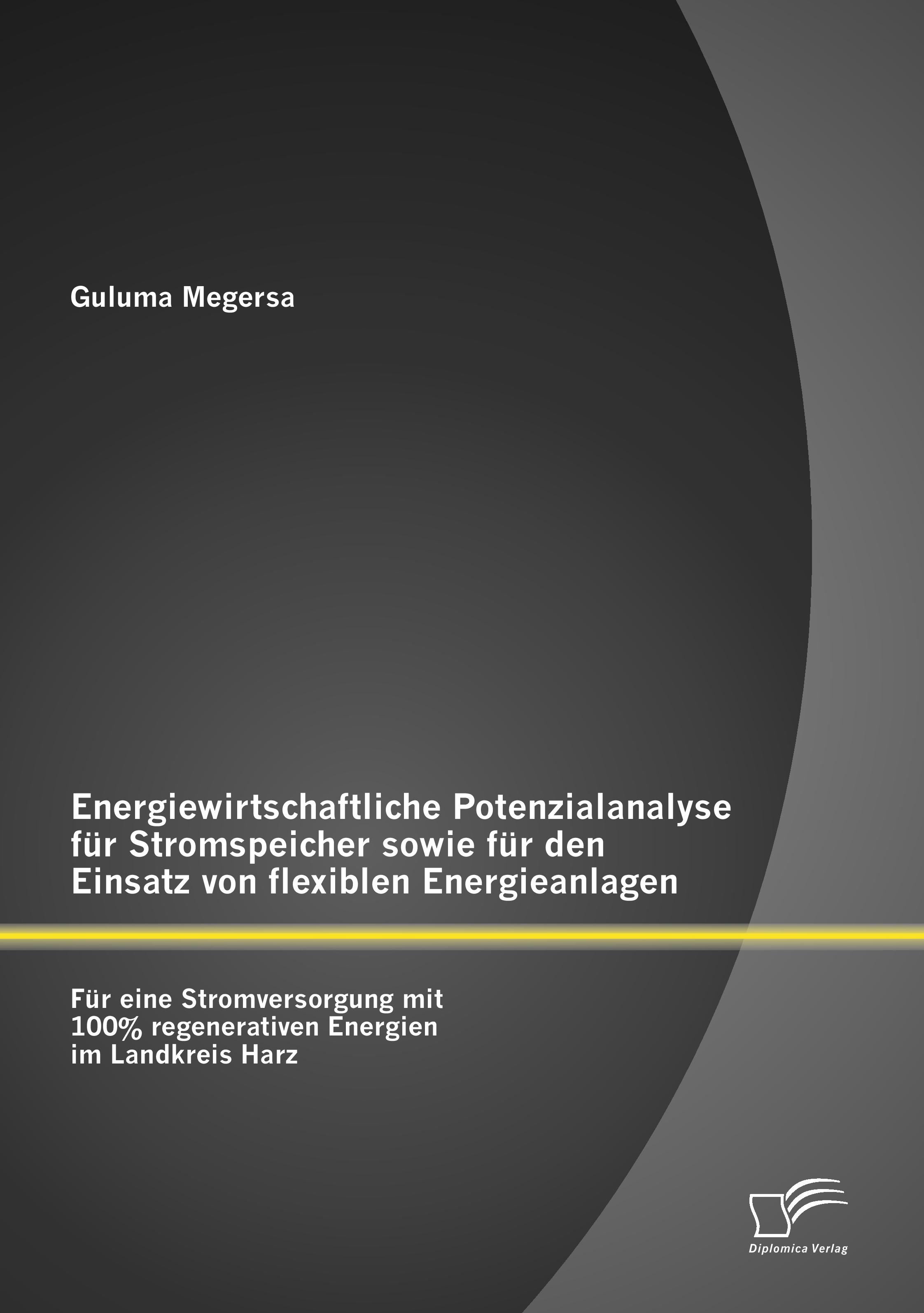 Vorderes Coverbild Energiewirtschaftliche Potenzialanalyse für Stromspeicher sowie für den Einsatz von flexiblen Energieanlagen: Für eine Stromversorgung mit 100% regenerativen Energien im Landkreis Harz