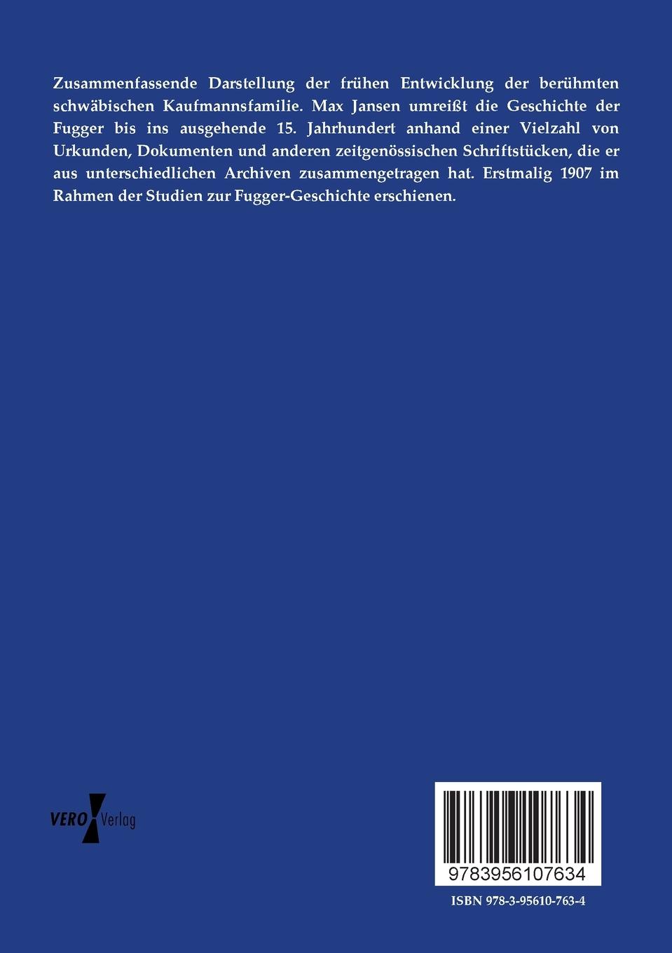 Rückseitencover Die Anfänge der Fugger