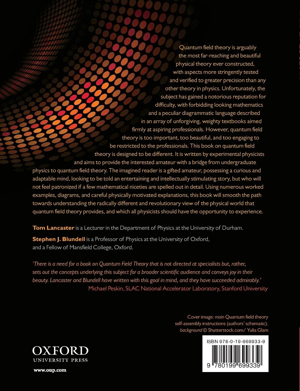 Rückseitencover Quantum Field Theory for the Gifted Amateur