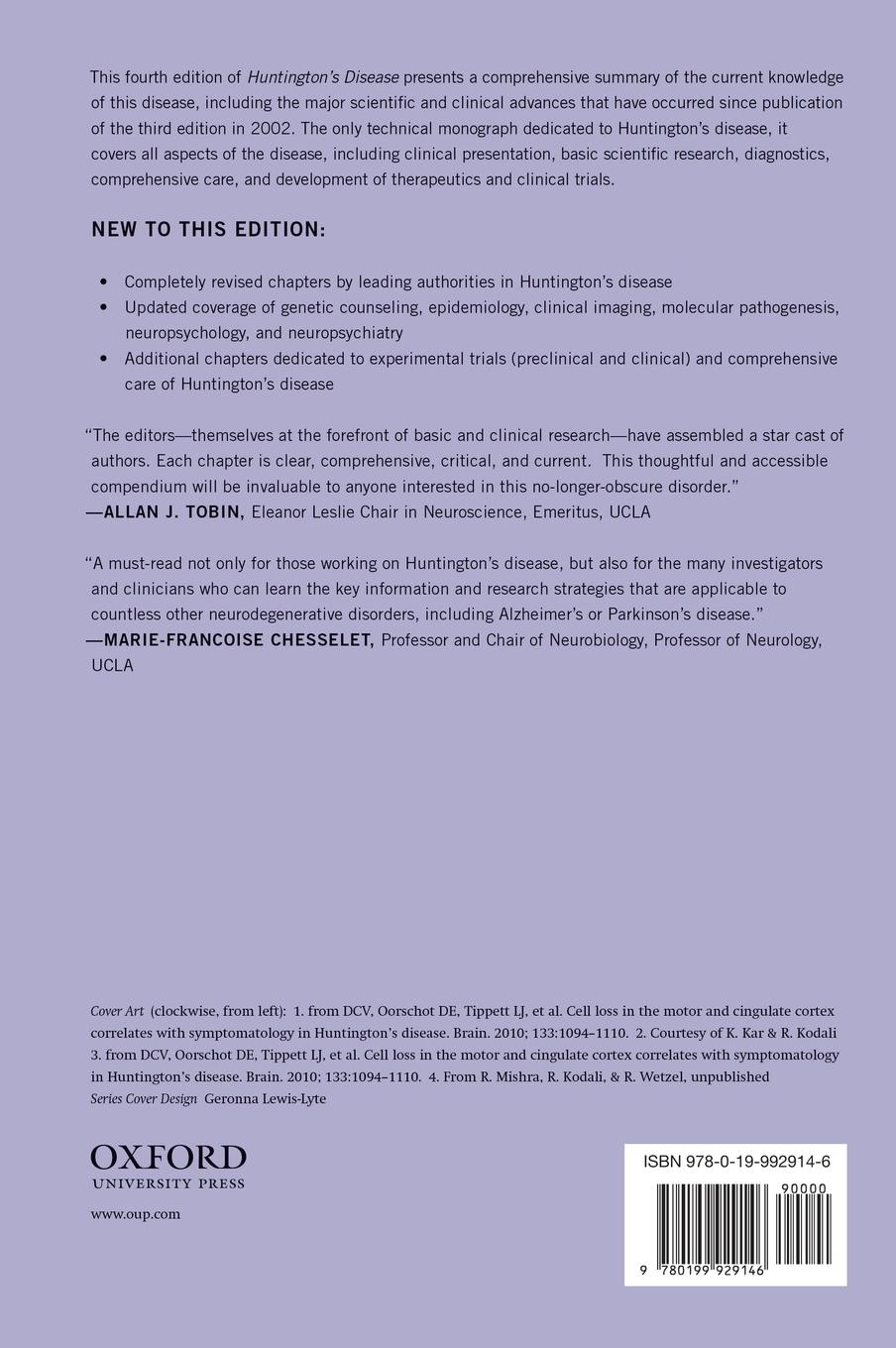 Rückseitencover Huntington's Disease