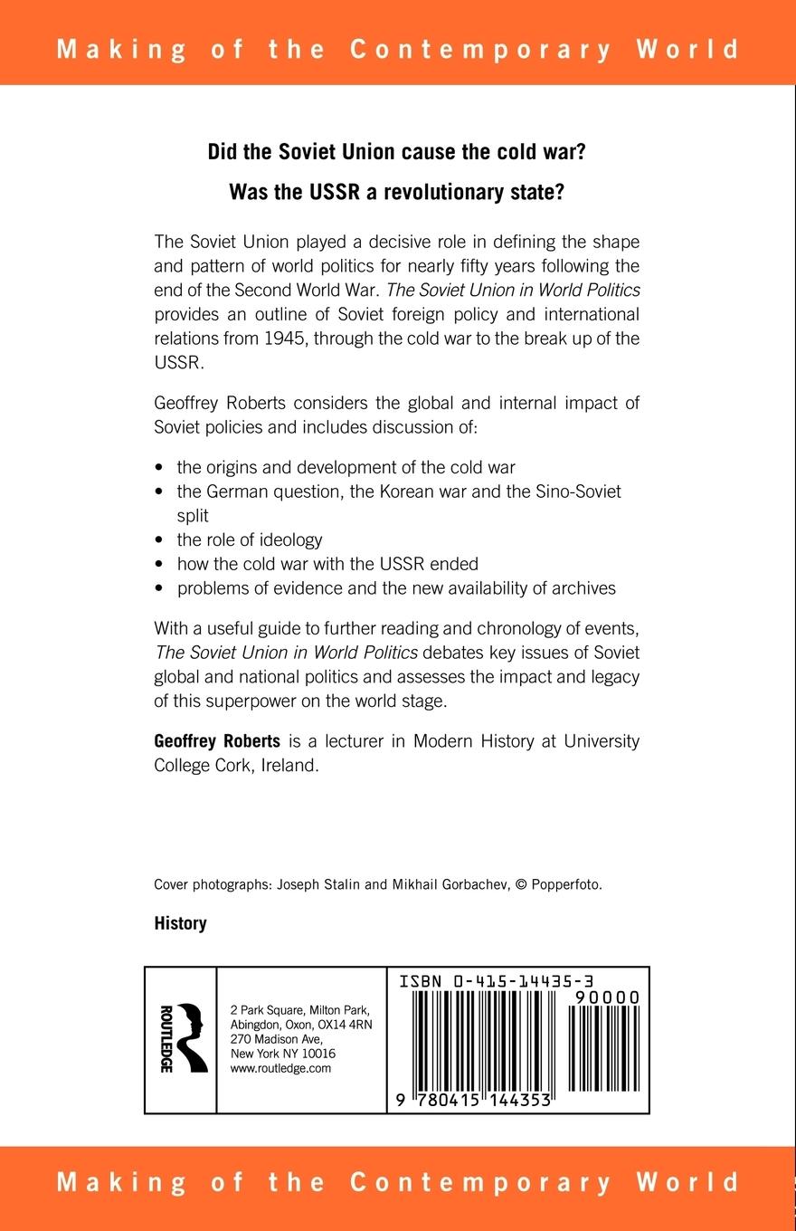 Rückseitencover The Soviet Union in World Politics