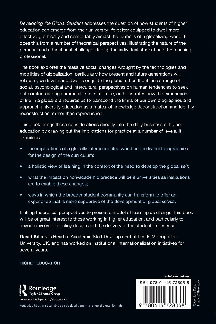 Rückseitencover Developing the Global Student