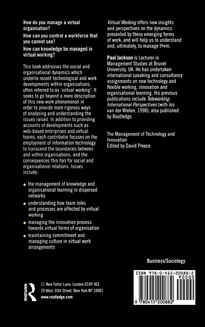 Rückseitencover Virtual Working