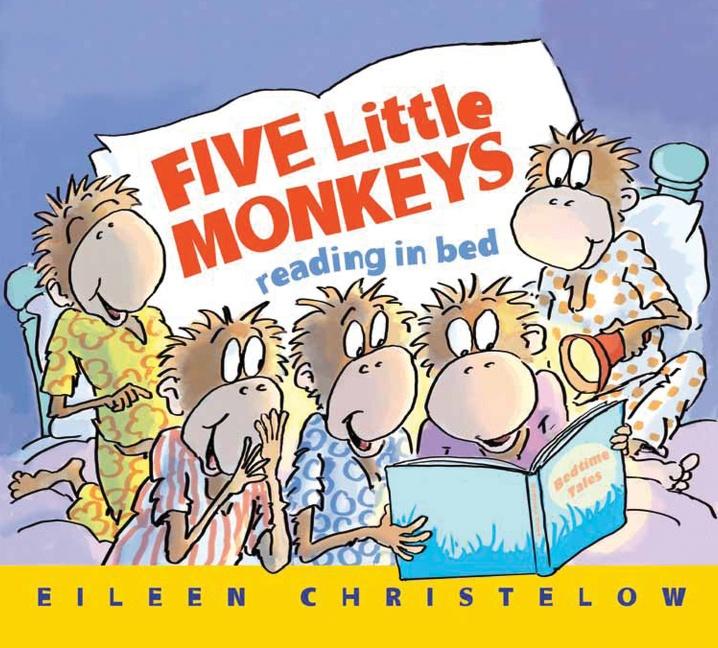 Vorderes Coverbild Five Little Monkeys Reading in Bed Board Book