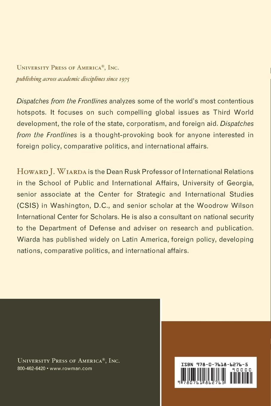 Rückseitencover Dispatches from the Frontlines